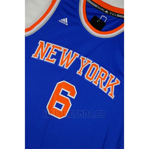 Camiseta New York Knicks Kristaps Porzingis #6 Azul